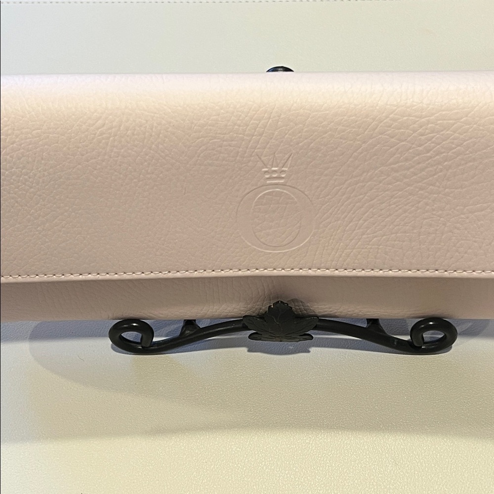 Pandora Cream/Blush Faux Pebble Leather Travel Jewelry Case/Holder NWOT